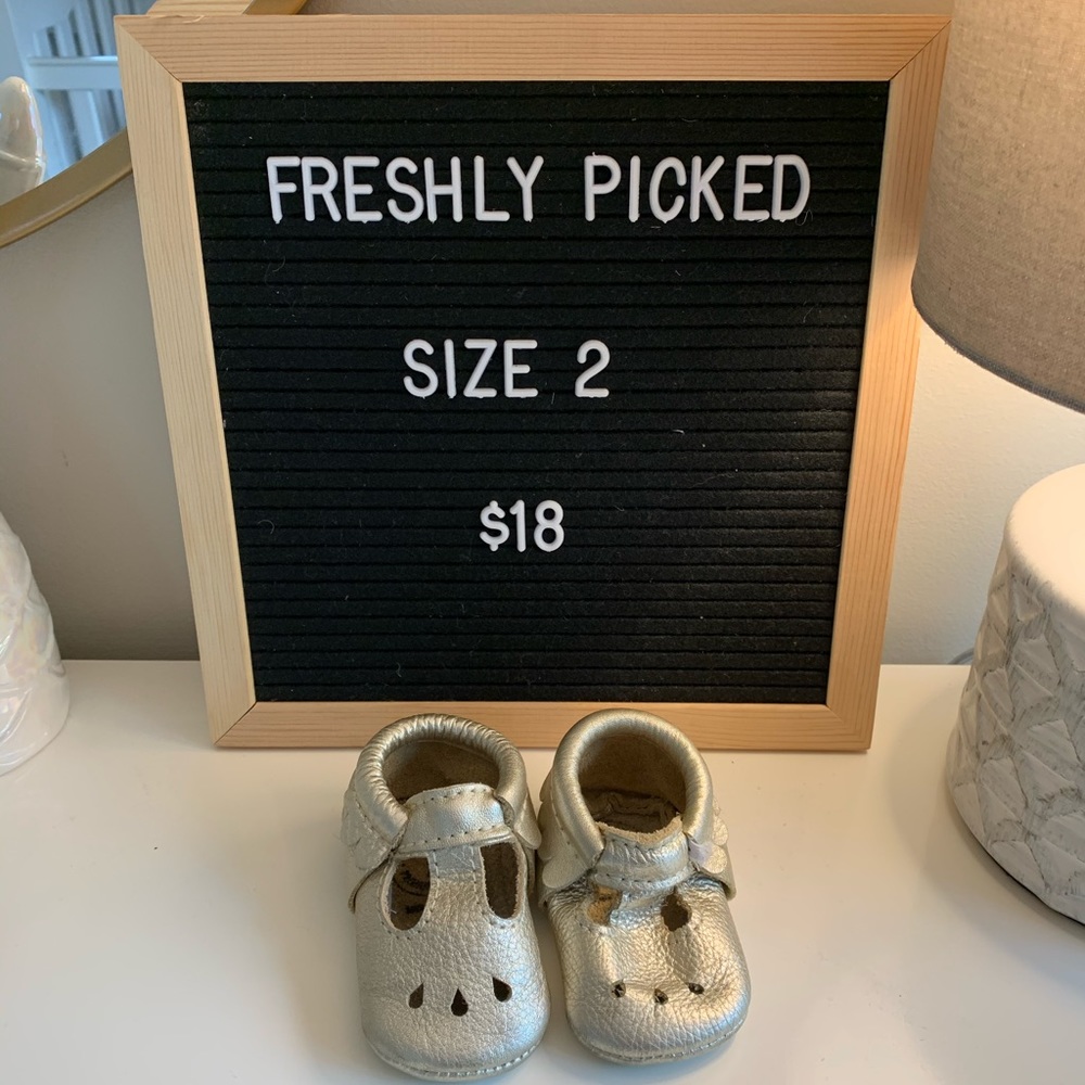 Freshly Picked gold Mary Janes